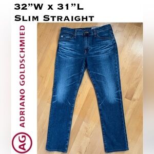 👖32R The Everett Slim Straight Jeans | AG-ED Denim Adriano Goldschmied 32Wx31L